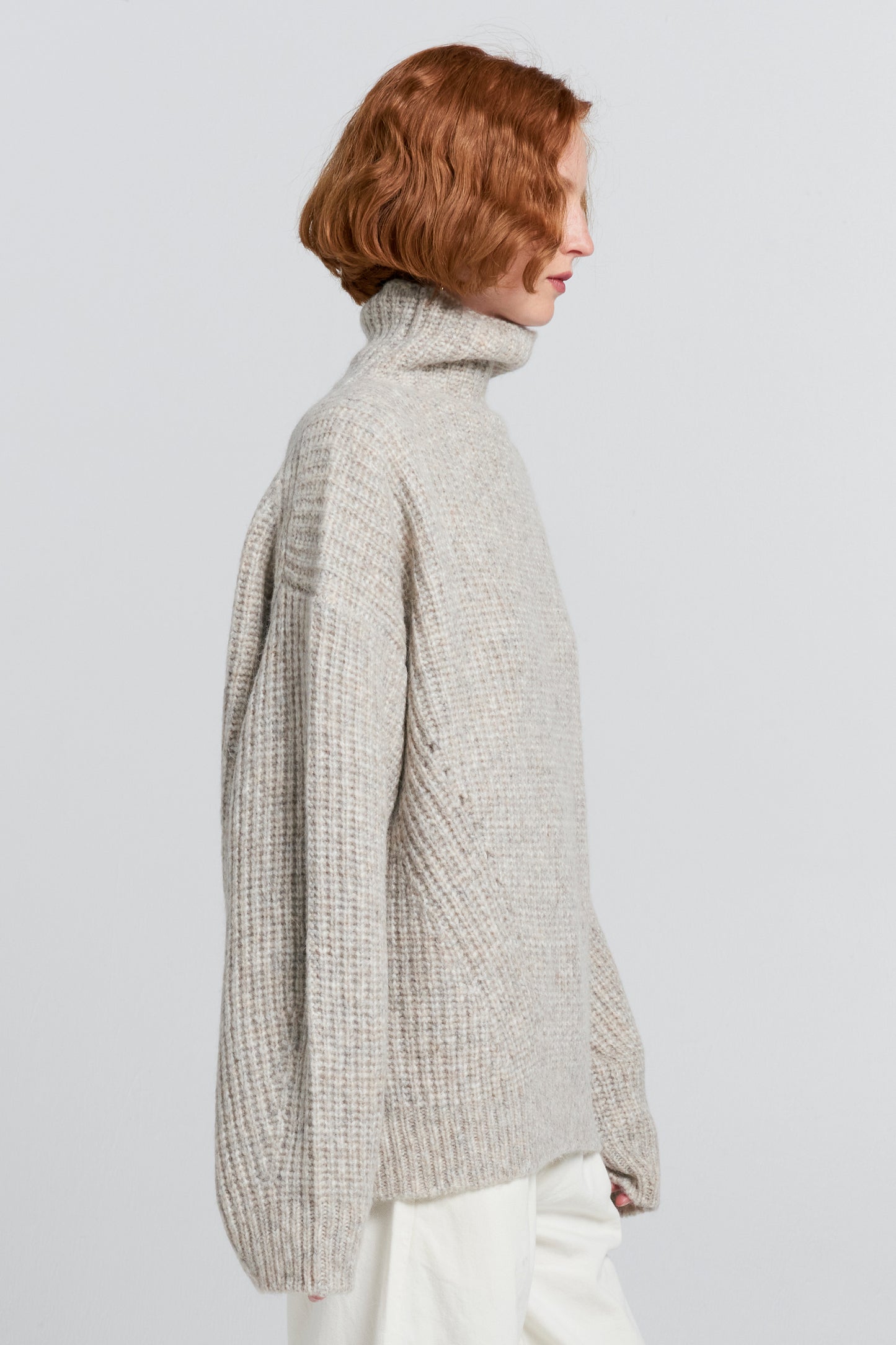 Funnel Neck Sweater Driftwood