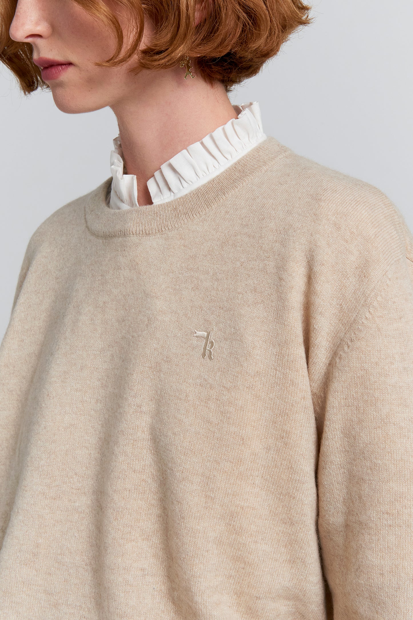 Classic Cashmere Sweater Stone Marle