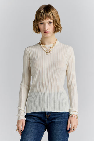 Dahlia Cashmere Long Sleeve Off-White
