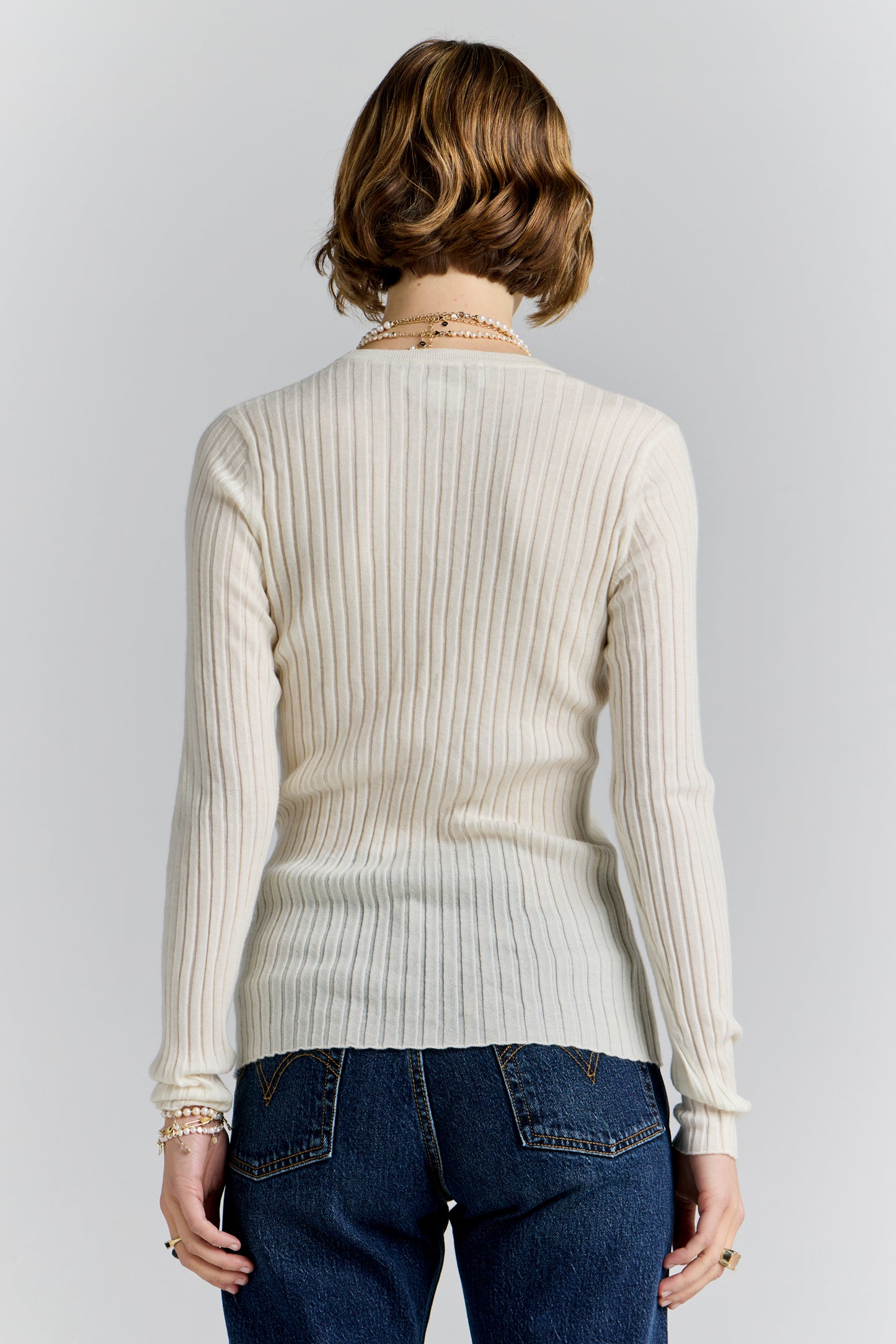 Dahlia Cashmere Long Sleeve Off-White