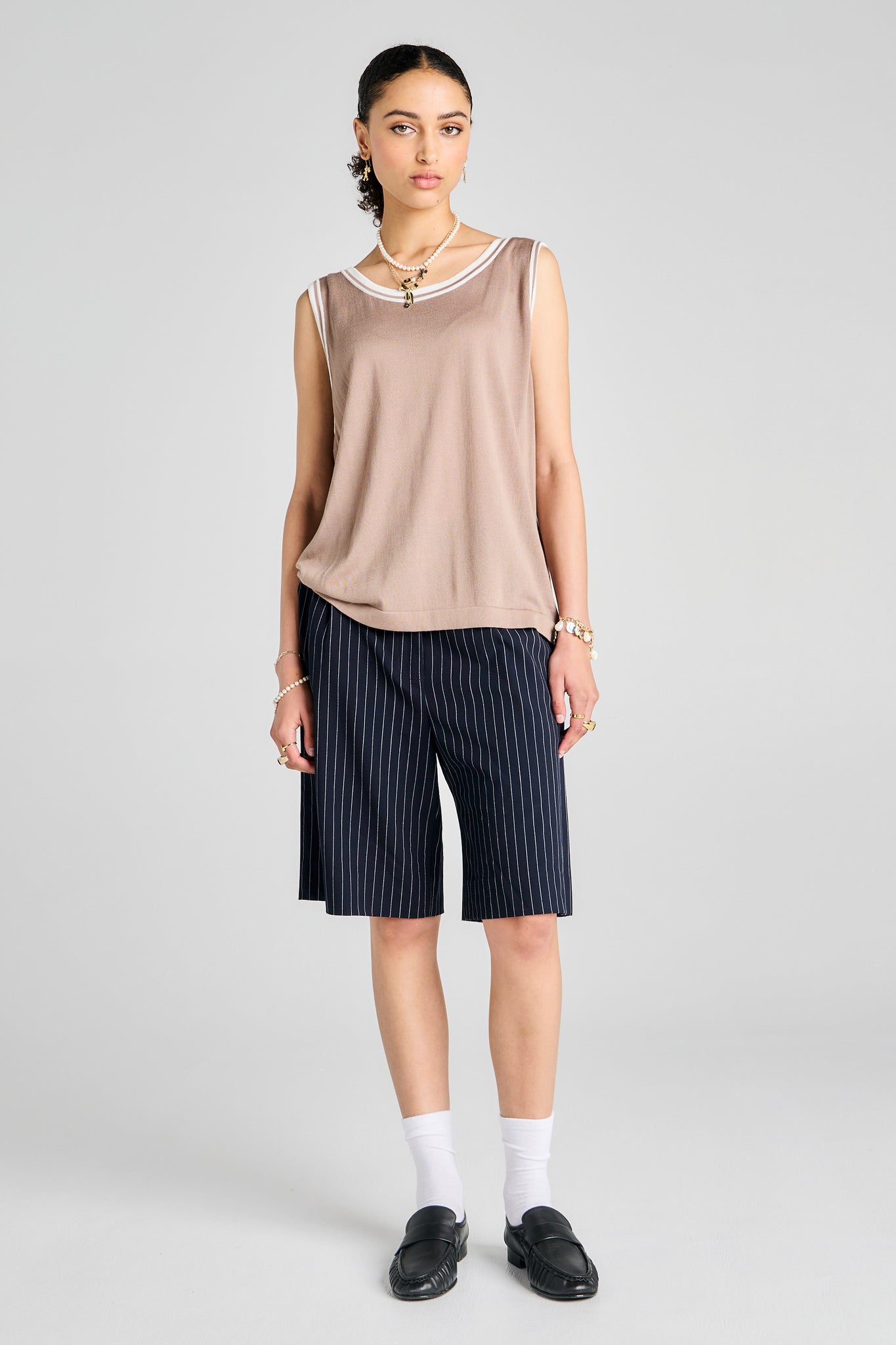 Relax Knit Tank Taupe