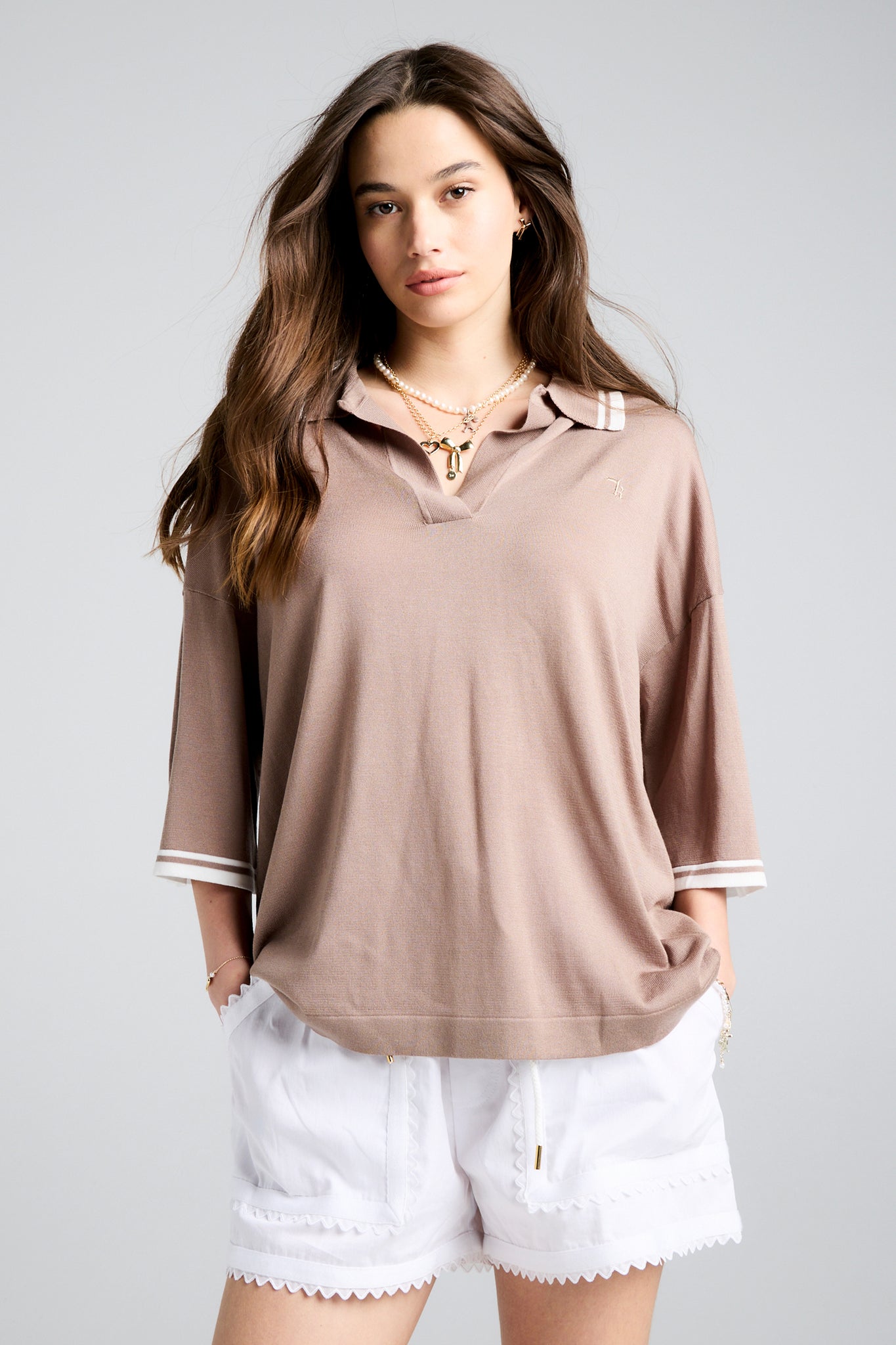 Relax Knit Polo Taupe