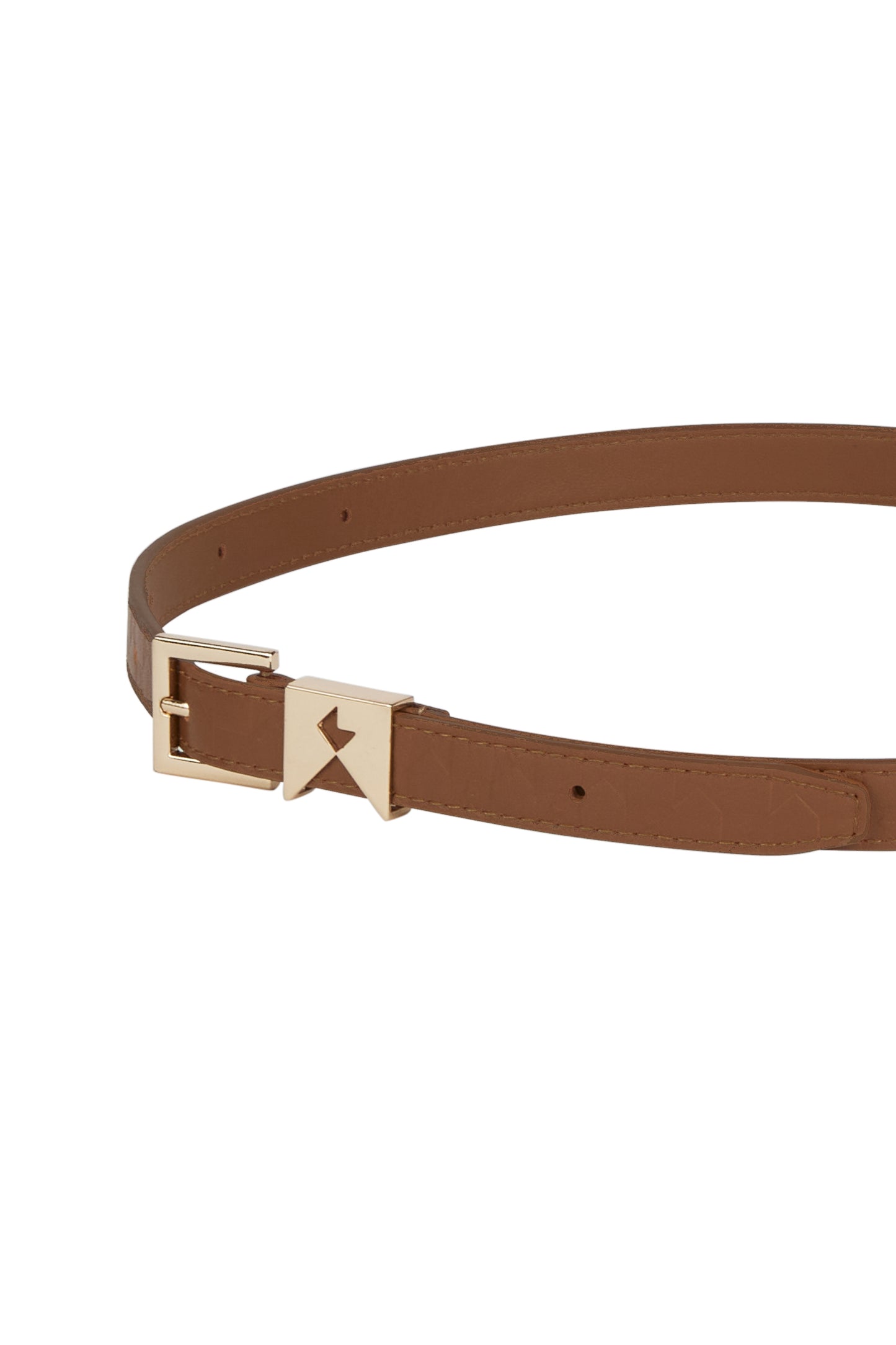 Monogram Keeper Belt Dark Tan