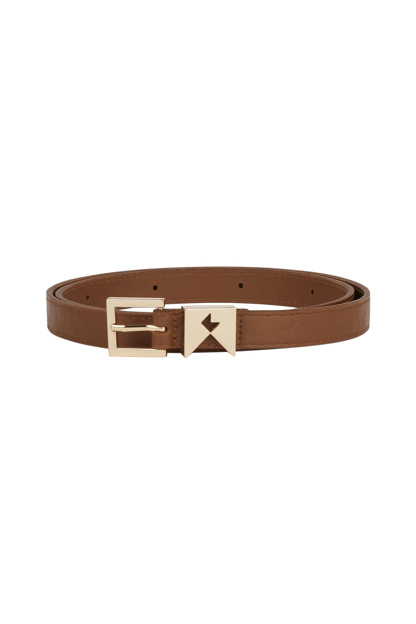 Monogram Keeper Belt Dark Tan