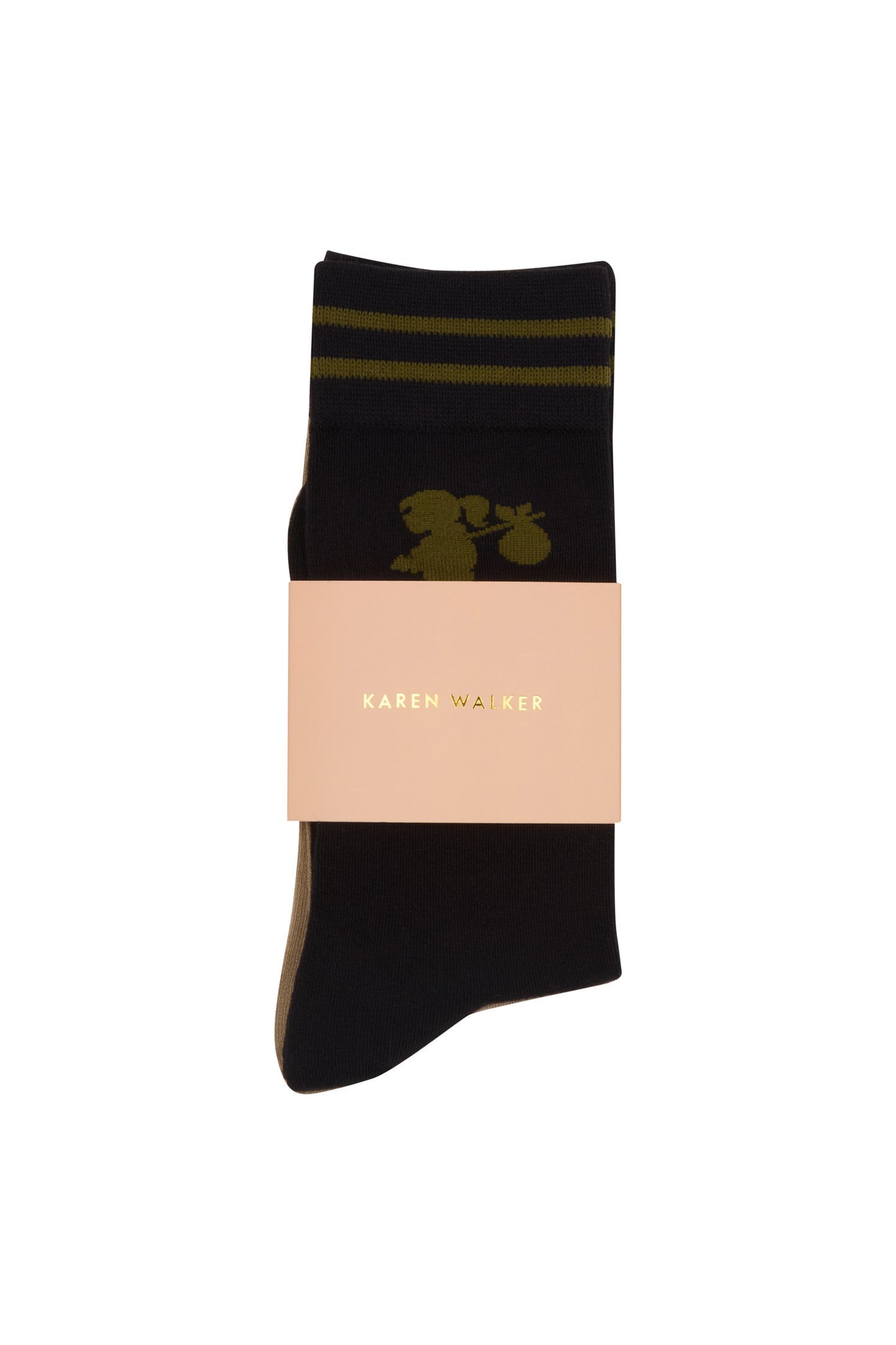 Runaway Girl Socks 2 Pack Black/Sesame