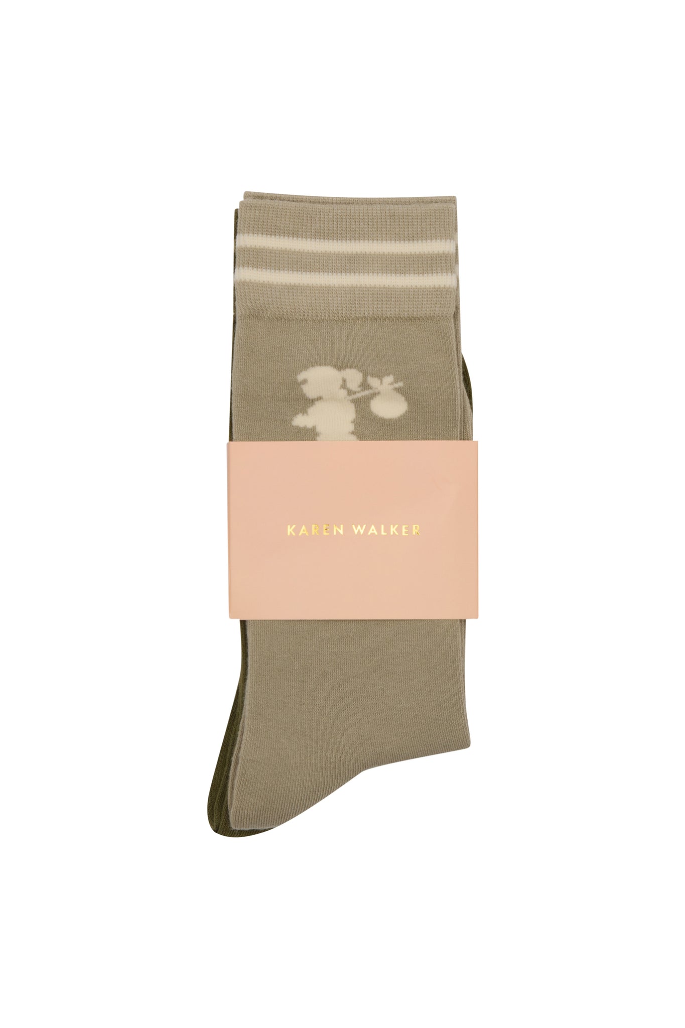 Runaway Girl Socks 2 Pack Sage/Olive
