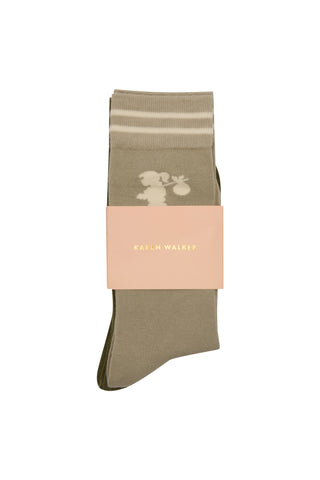Runaway Girl Socks 2 Pack Sage/Olive