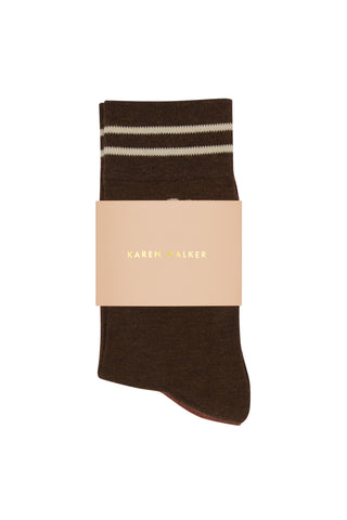 Runaway Girl Socks 2 Pack Dark Brown/Mahogany/Sand