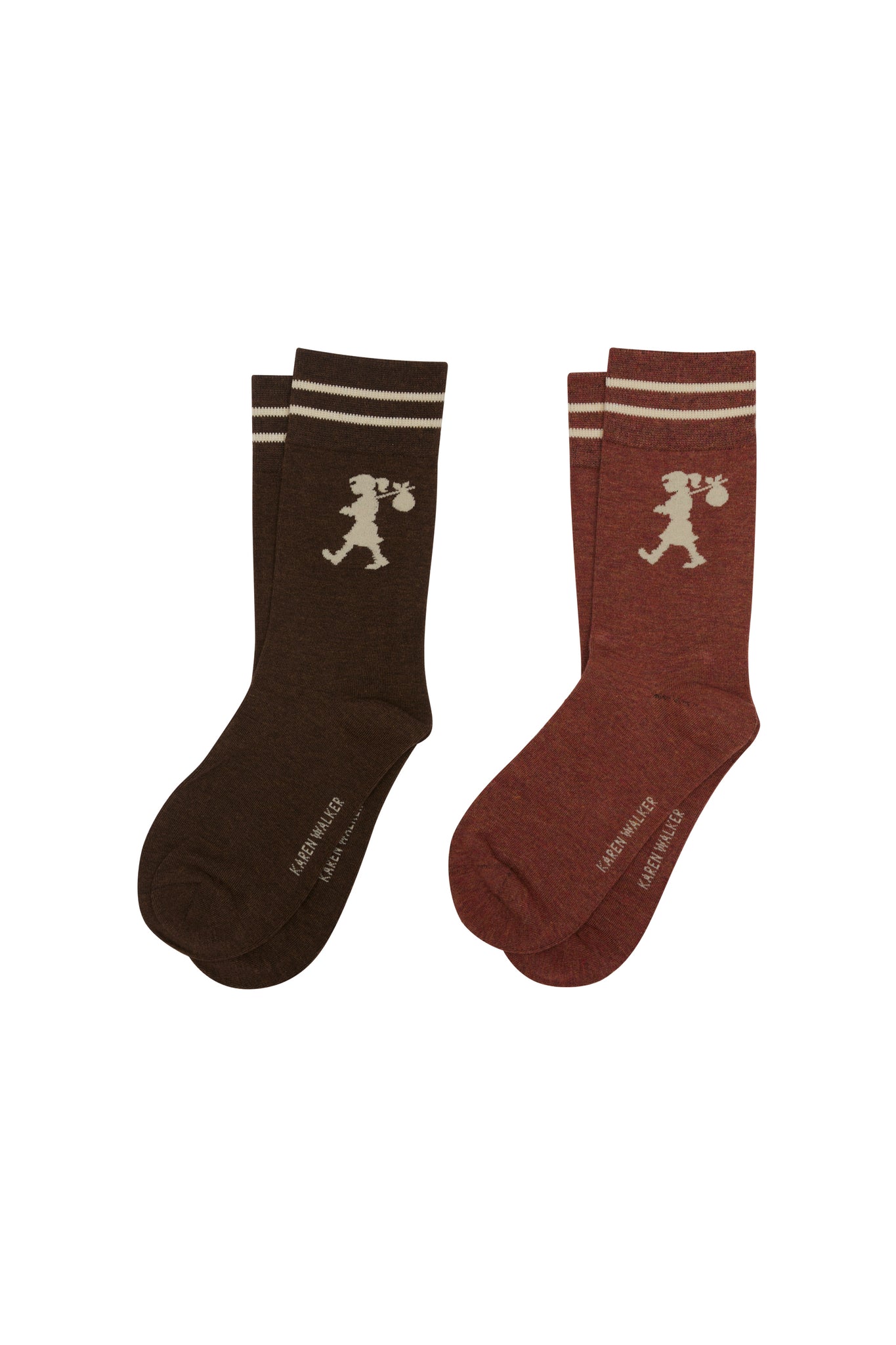 Runaway Girl Socks 2 Pack Dark Brown/Mahogany/Sand