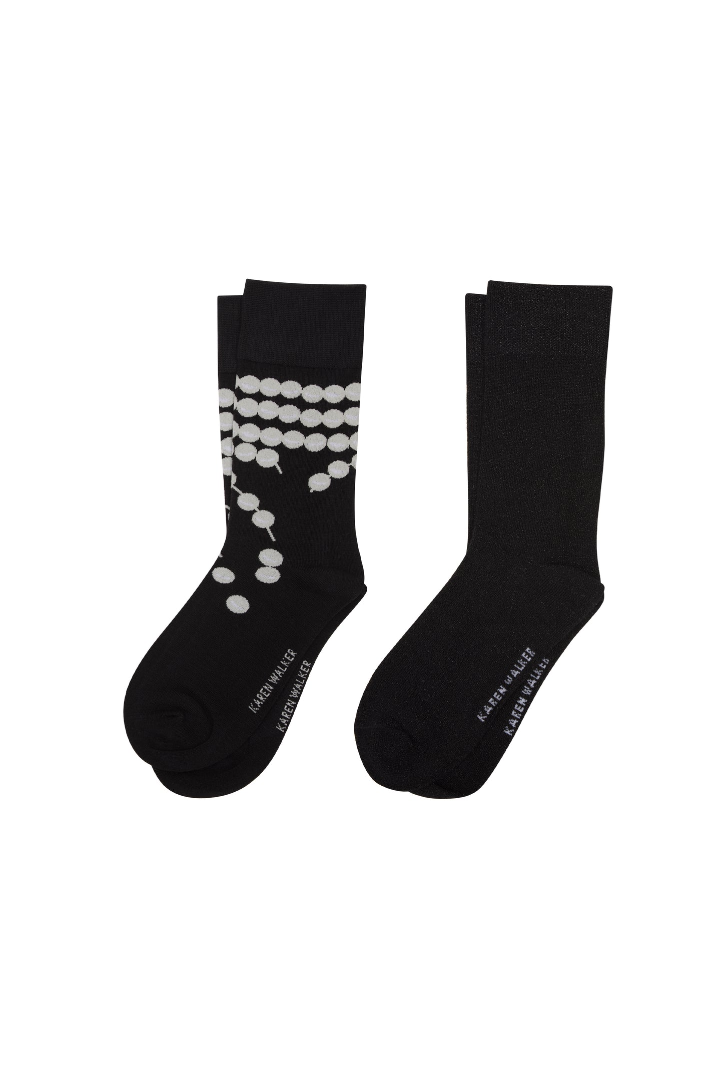 Runaway Pearls Socks 2 Pack Black
