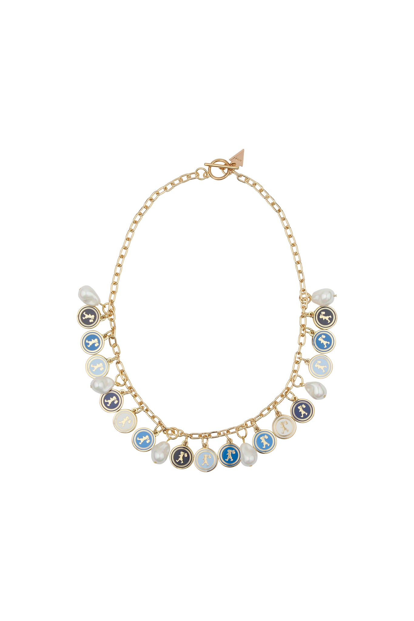 Runaway Coins Necklace Gold/Blue Multi