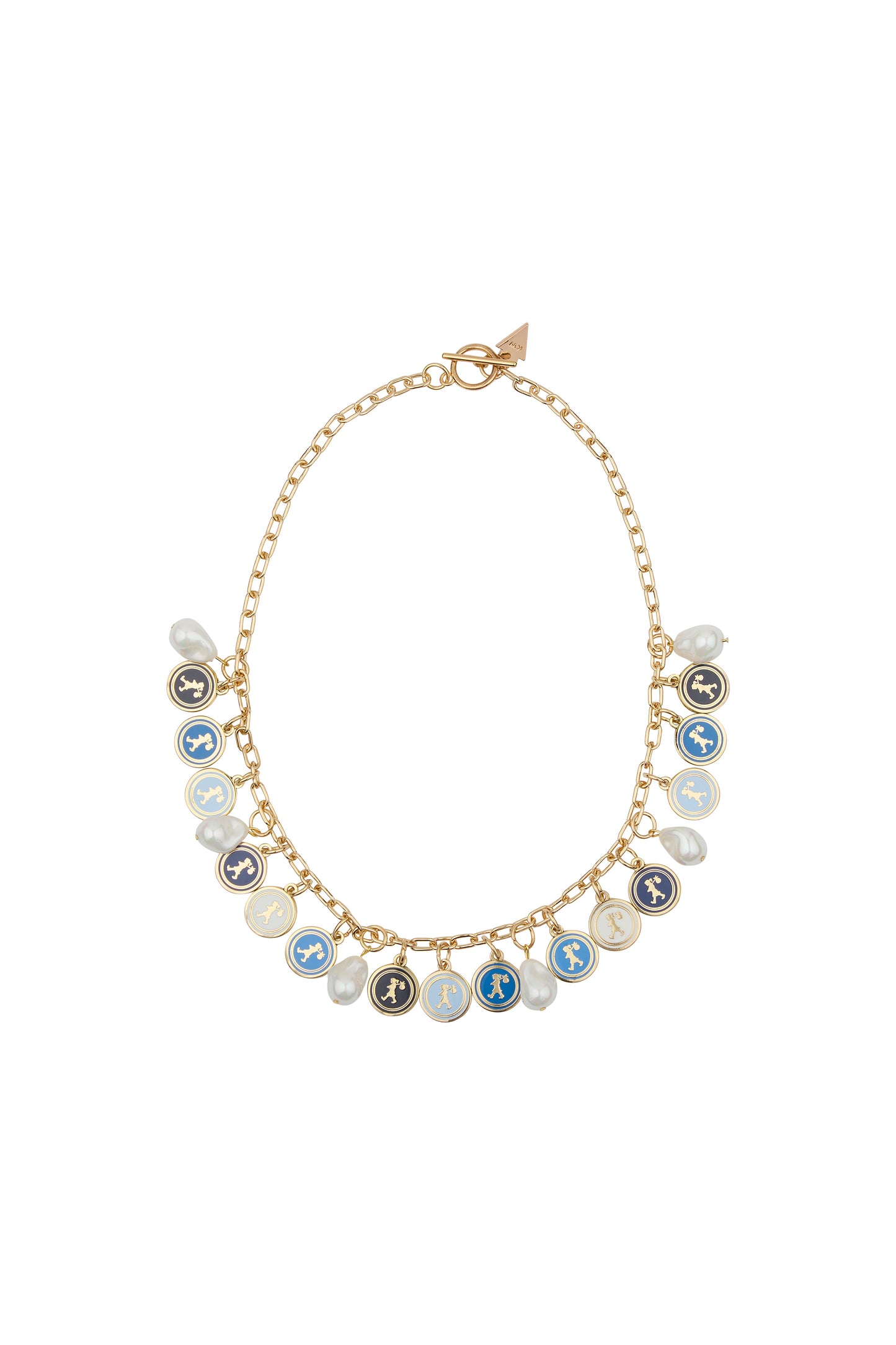 Runaway Coins Necklace Gold/Blue Multi