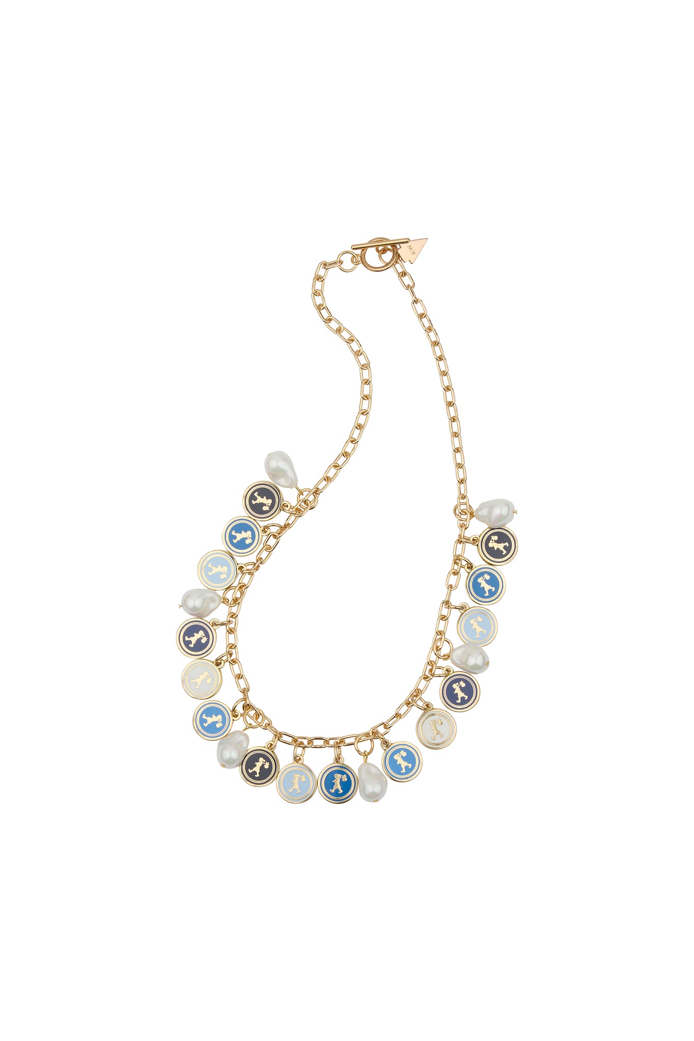 Runaway Coins Necklace Gold/Blue Multi