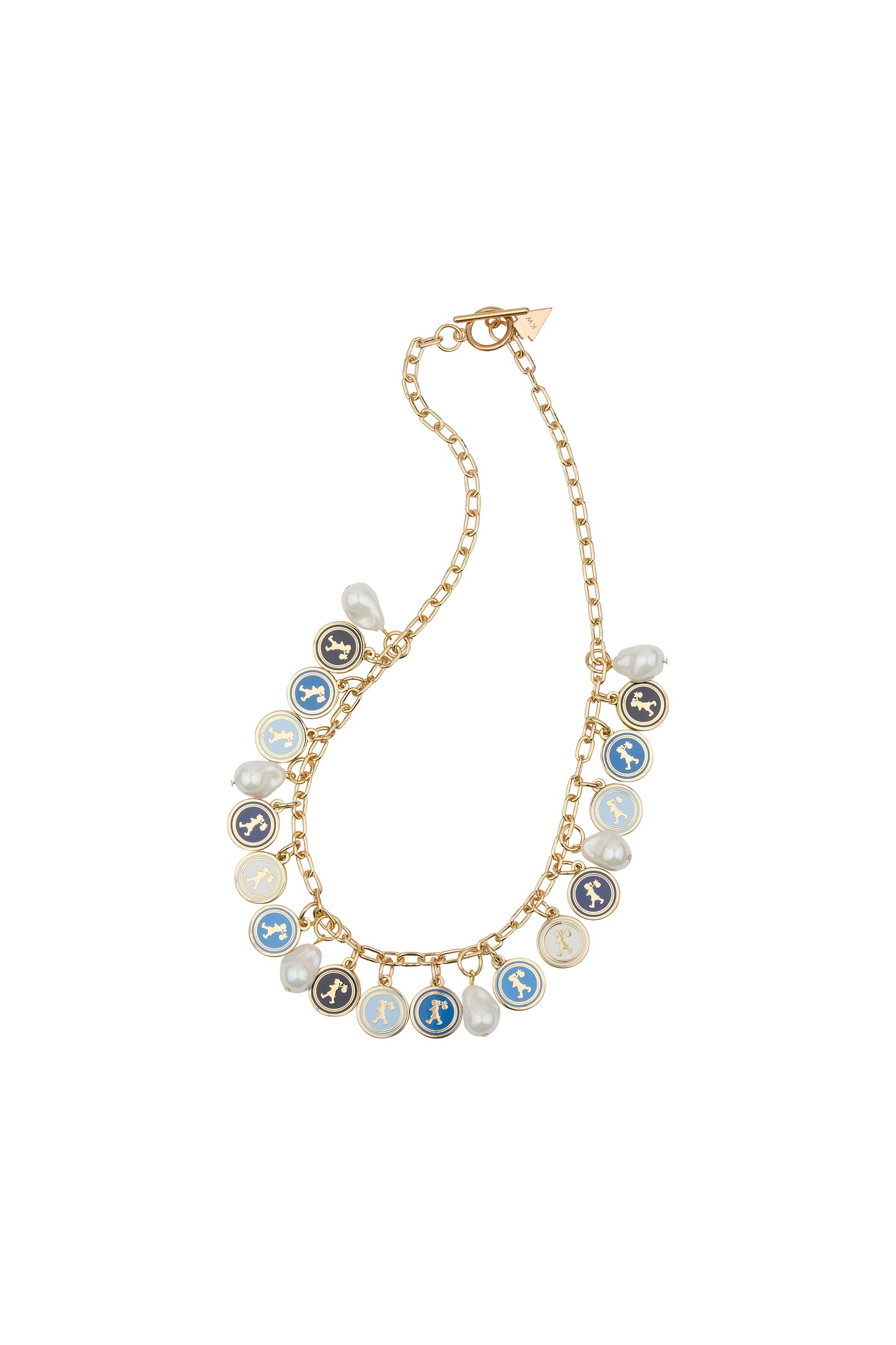Runaway Coins Necklace Gold/Blue Multi