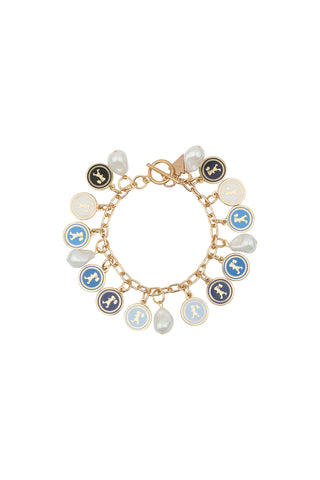 Runaway Coins Bracelet Gold/Blue Multi
