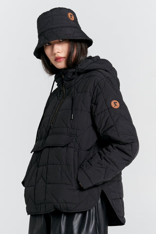 Quilted Monogram Bucket Hat Black