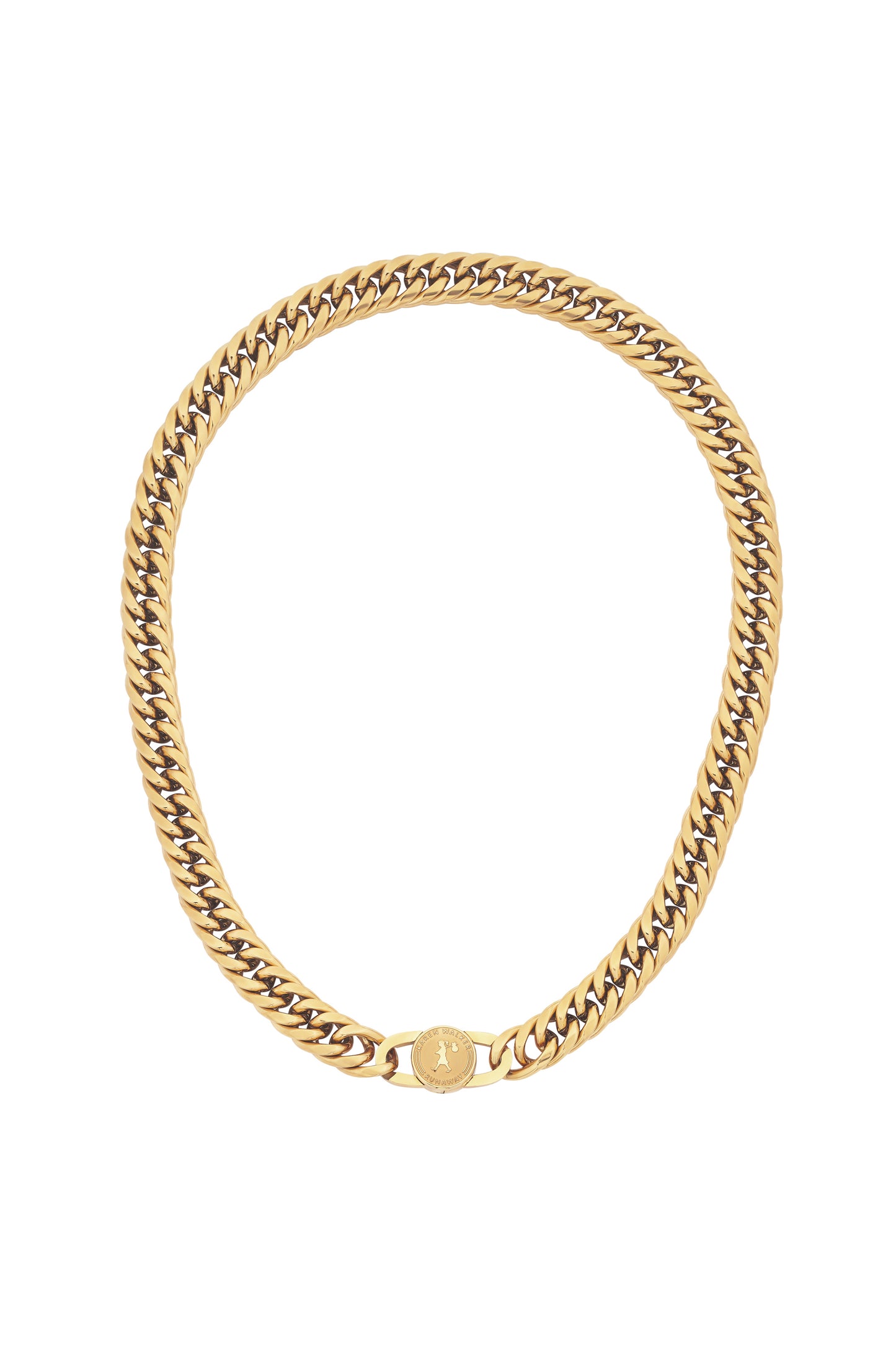 Runaway Curb Chain Necklace Gold