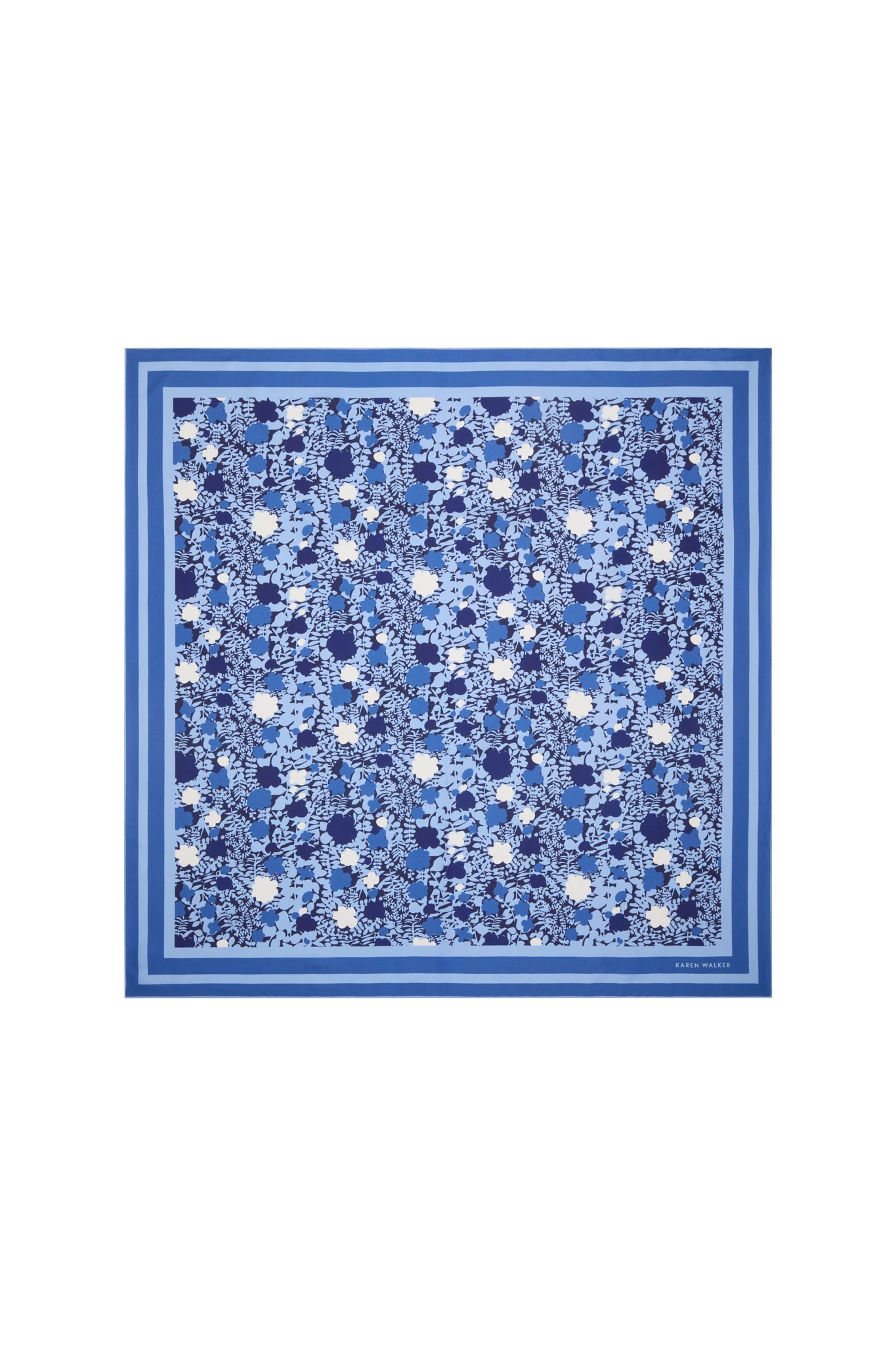 Perfect Day Classic Silk Scarf Blue