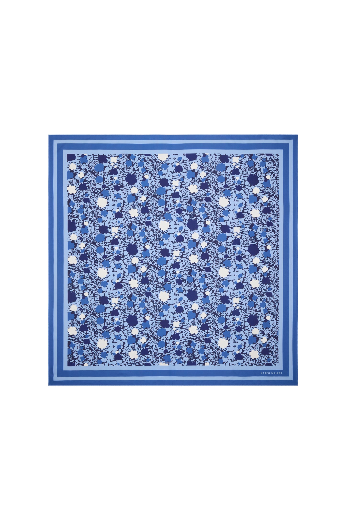 Perfect Day Classic Silk Scarf Blue