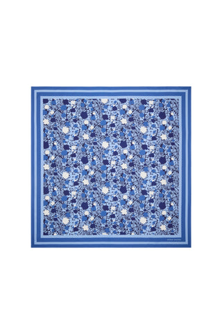 Perfect Day Classic Silk Scarf Blue