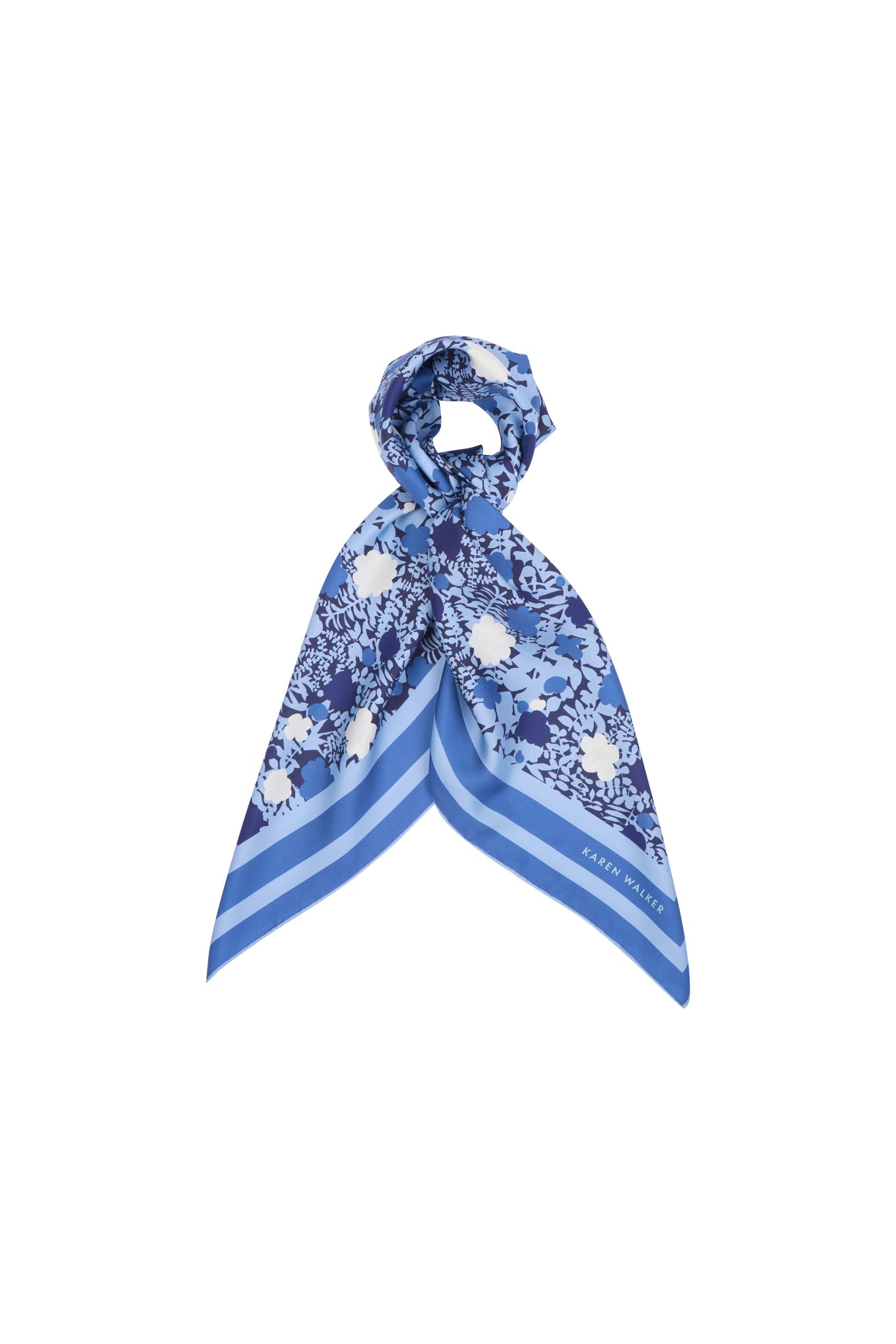 Perfect Day Classic Silk Scarf Blue