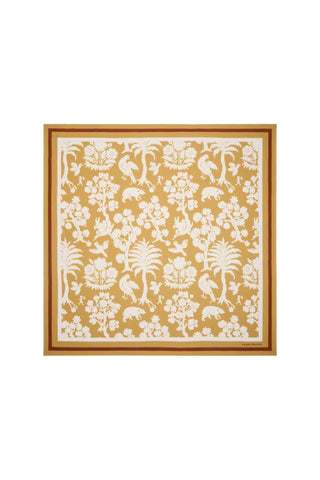 Animal Kingdom Classic Silk Scarf Ochre