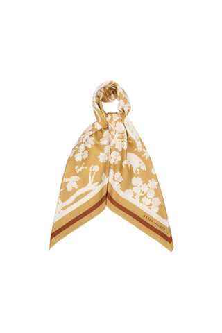 Animal Kingdom Classic Silk Scarf Ochre