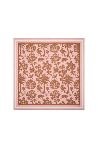 Animal Kingdom Classic Silk Scarf Pink