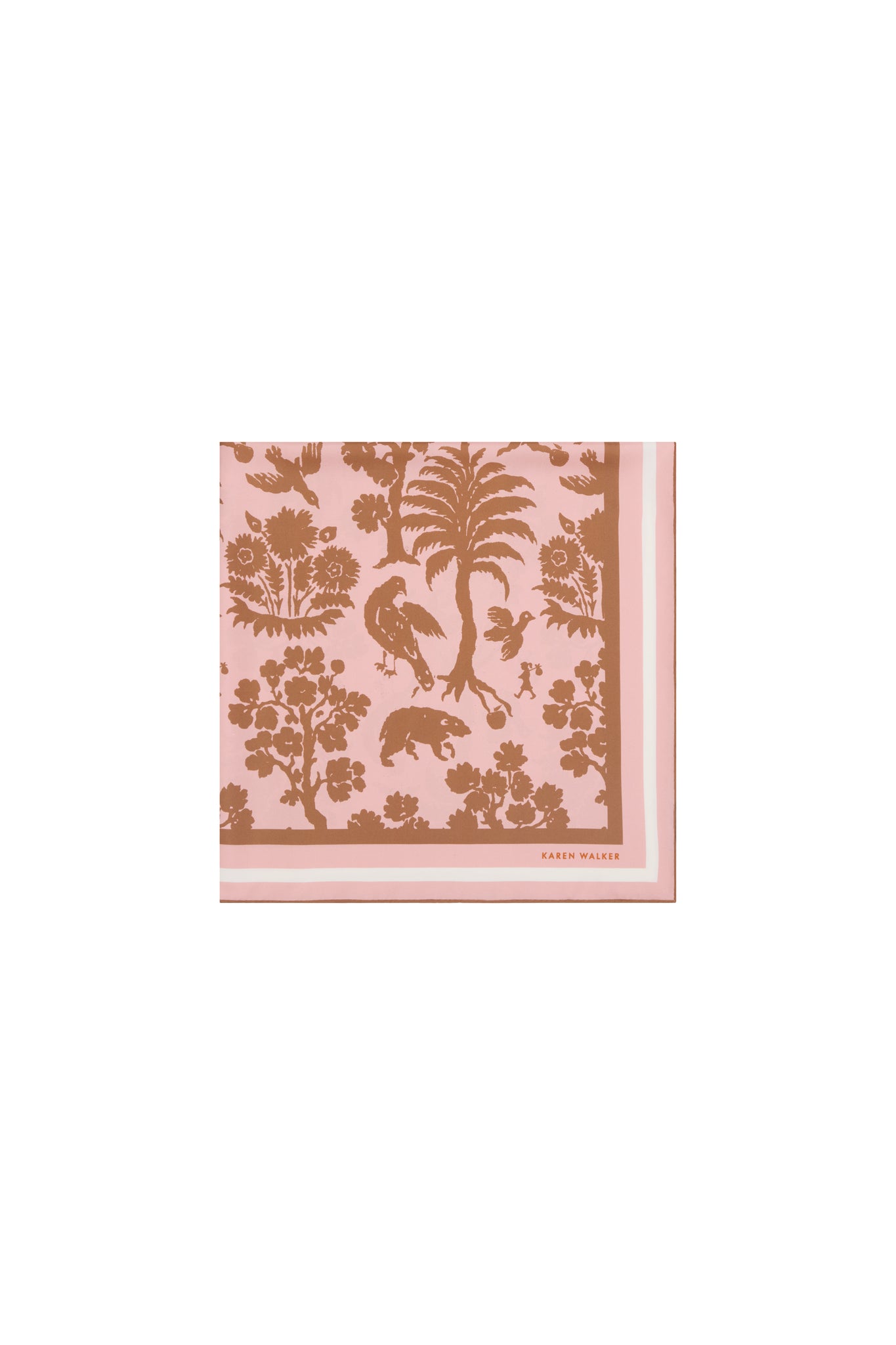 Animal Kingdom Classic Silk Scarf Pink