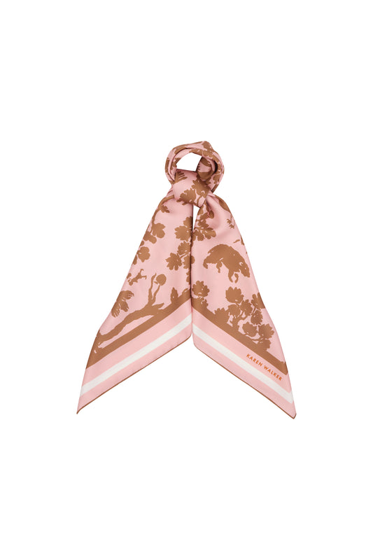 Animal Kingdom Classic Silk Scarf Pink