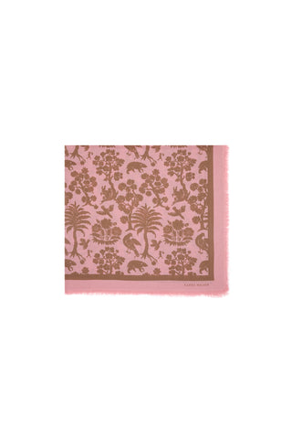 Animal Kingdom Modal Twill Scarf Pink