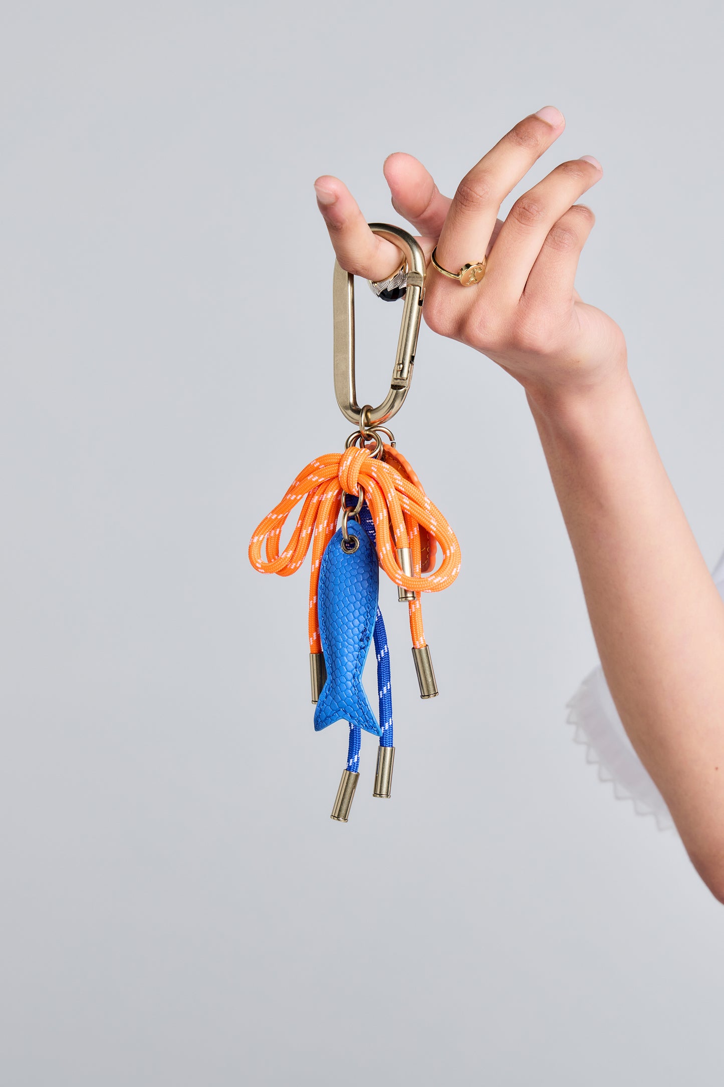 Marine Carabiner Charm Orange/Blue