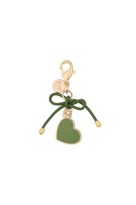 Heart Charm Gold/Green