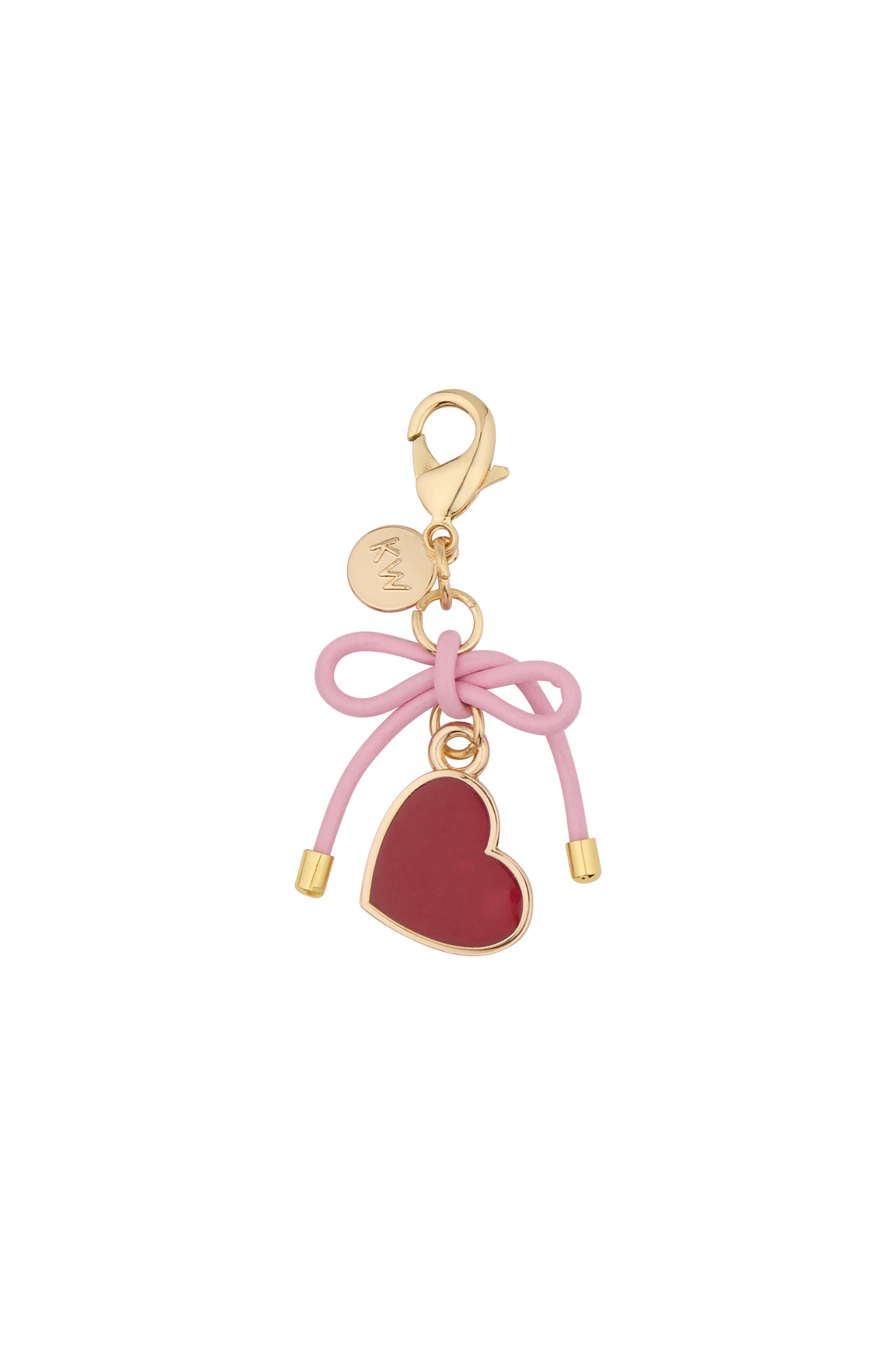 Heart Charm Gold/Red