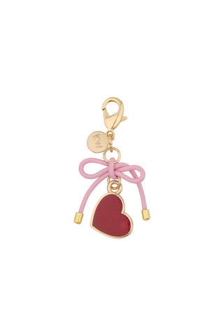 Heart Charm Gold/Red