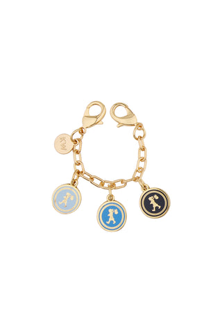 Coins Chain Charm Gold/Blue Multi