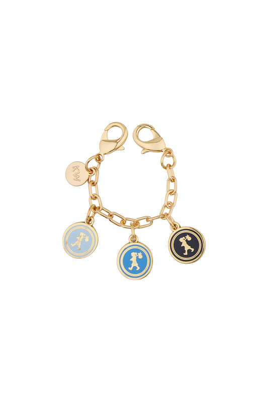 Coins Chain Charm Gold/Blue Multi