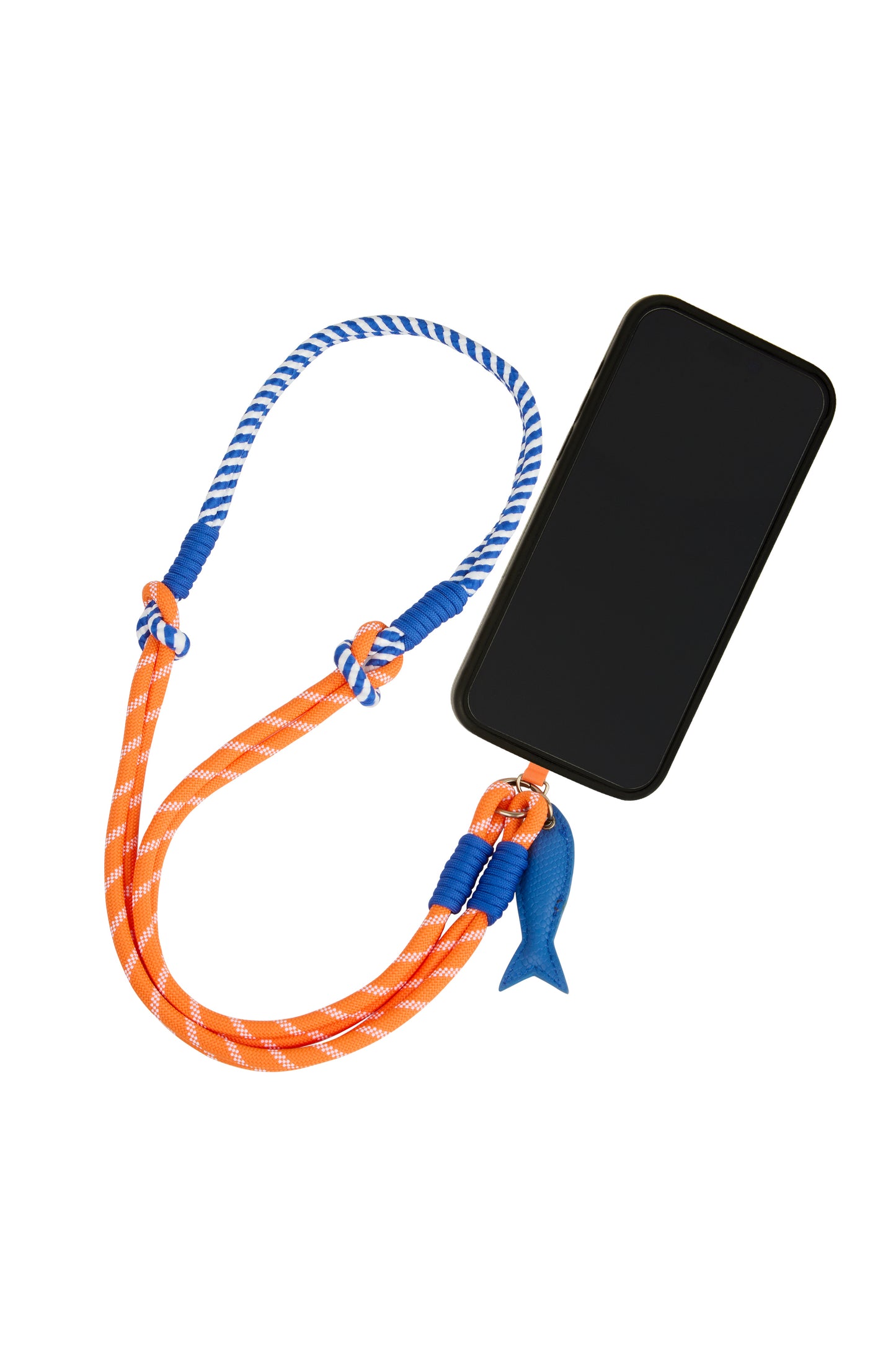 Crossbody Phone Strap Orange/Blue