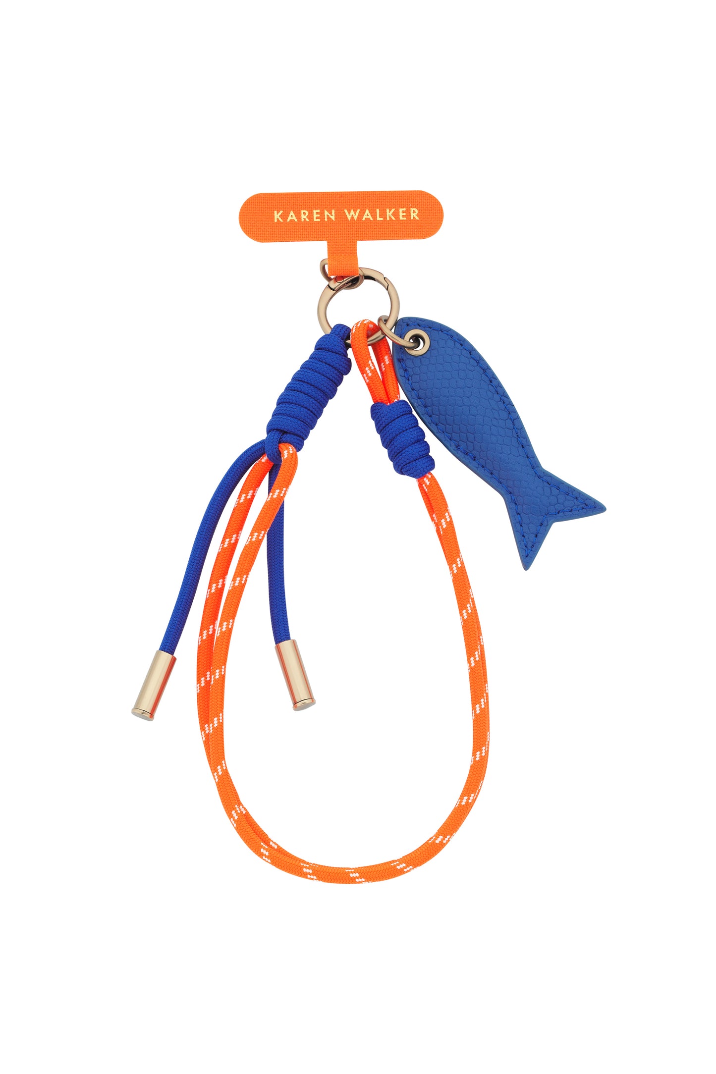 Wrist Phone Strap Orange/Blue