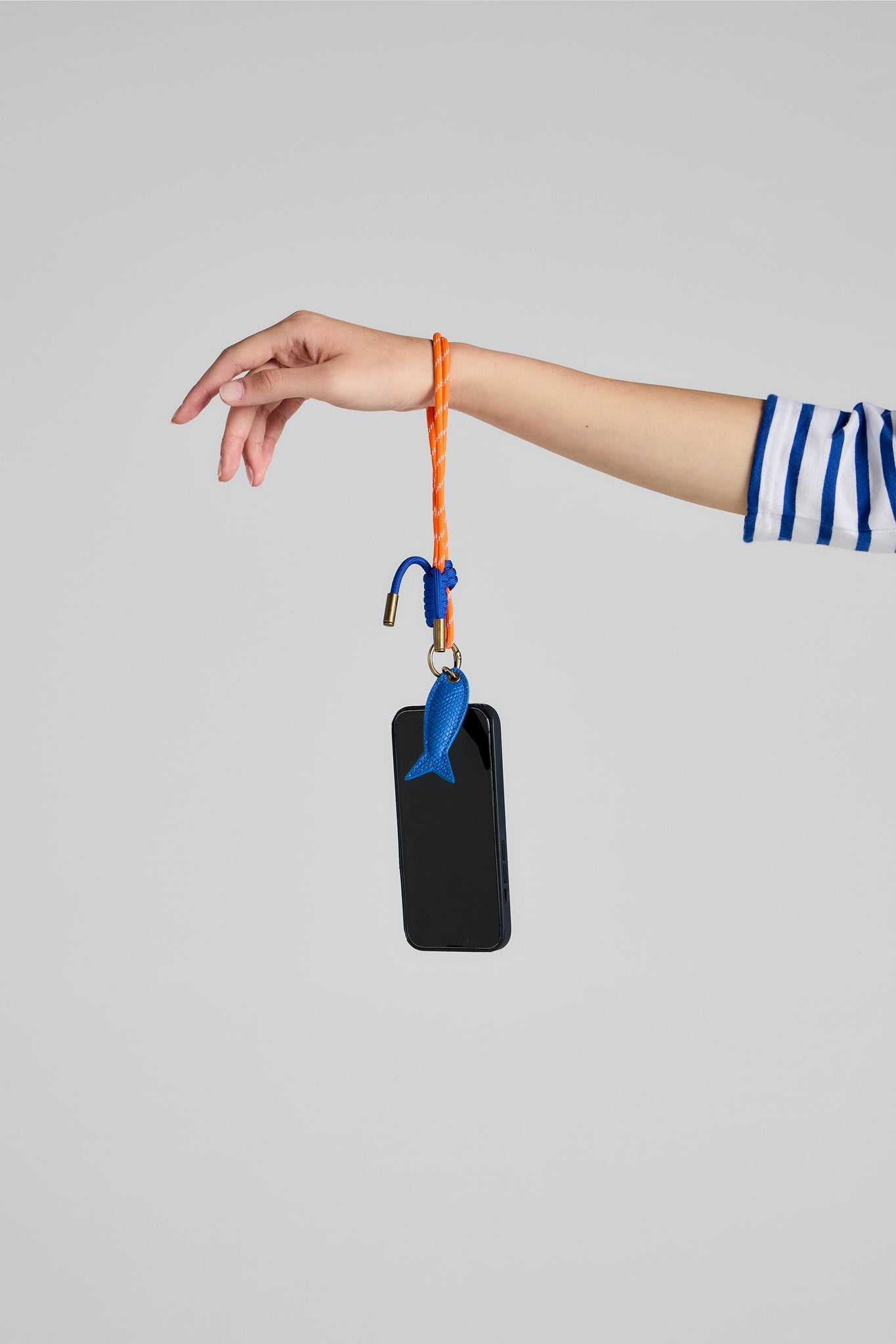 Wrist Phone Strap Orange/Blue