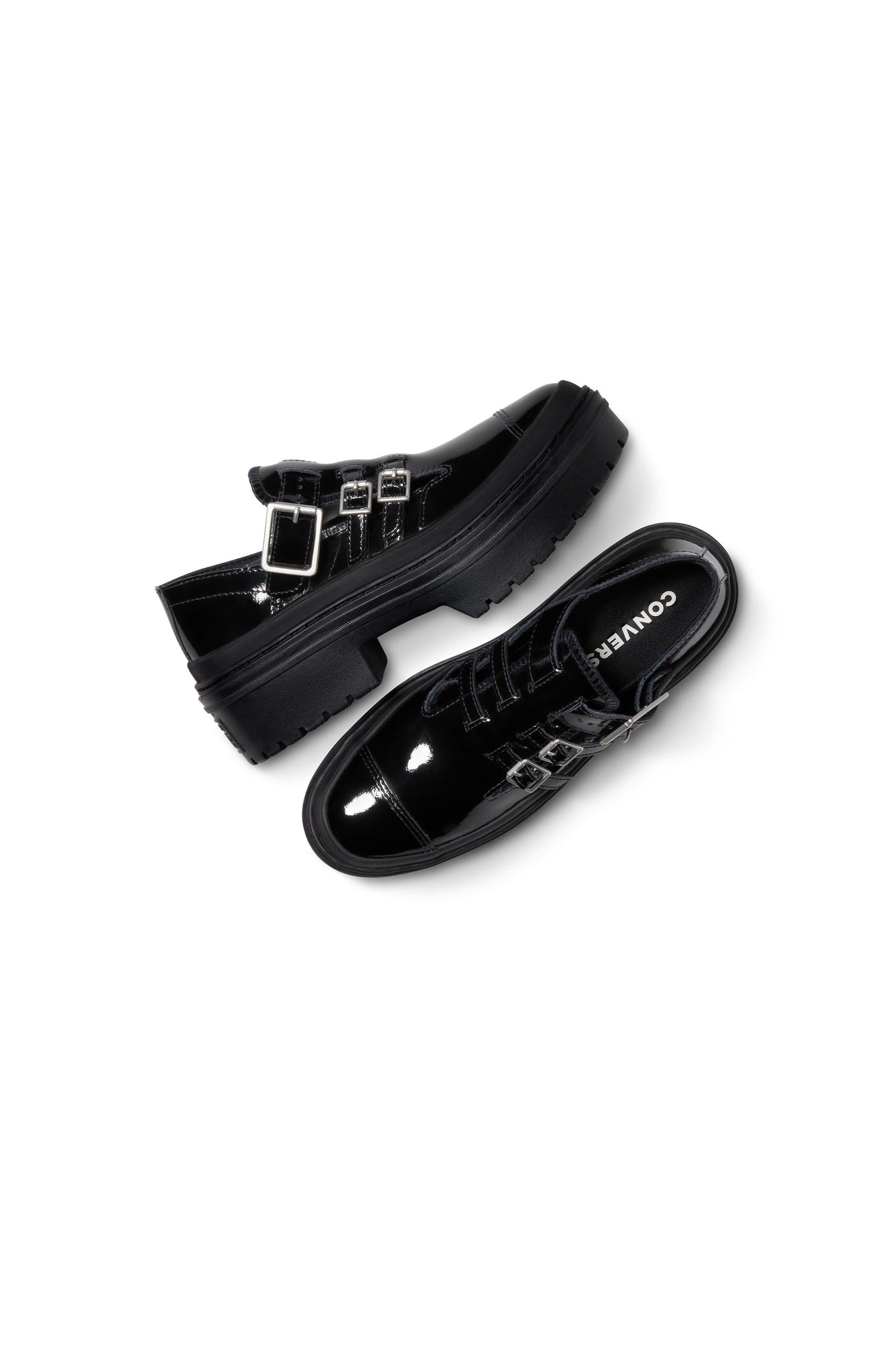 Chuck Taylor Lugged Heel Mary Jane Platform Black/Black/Egret