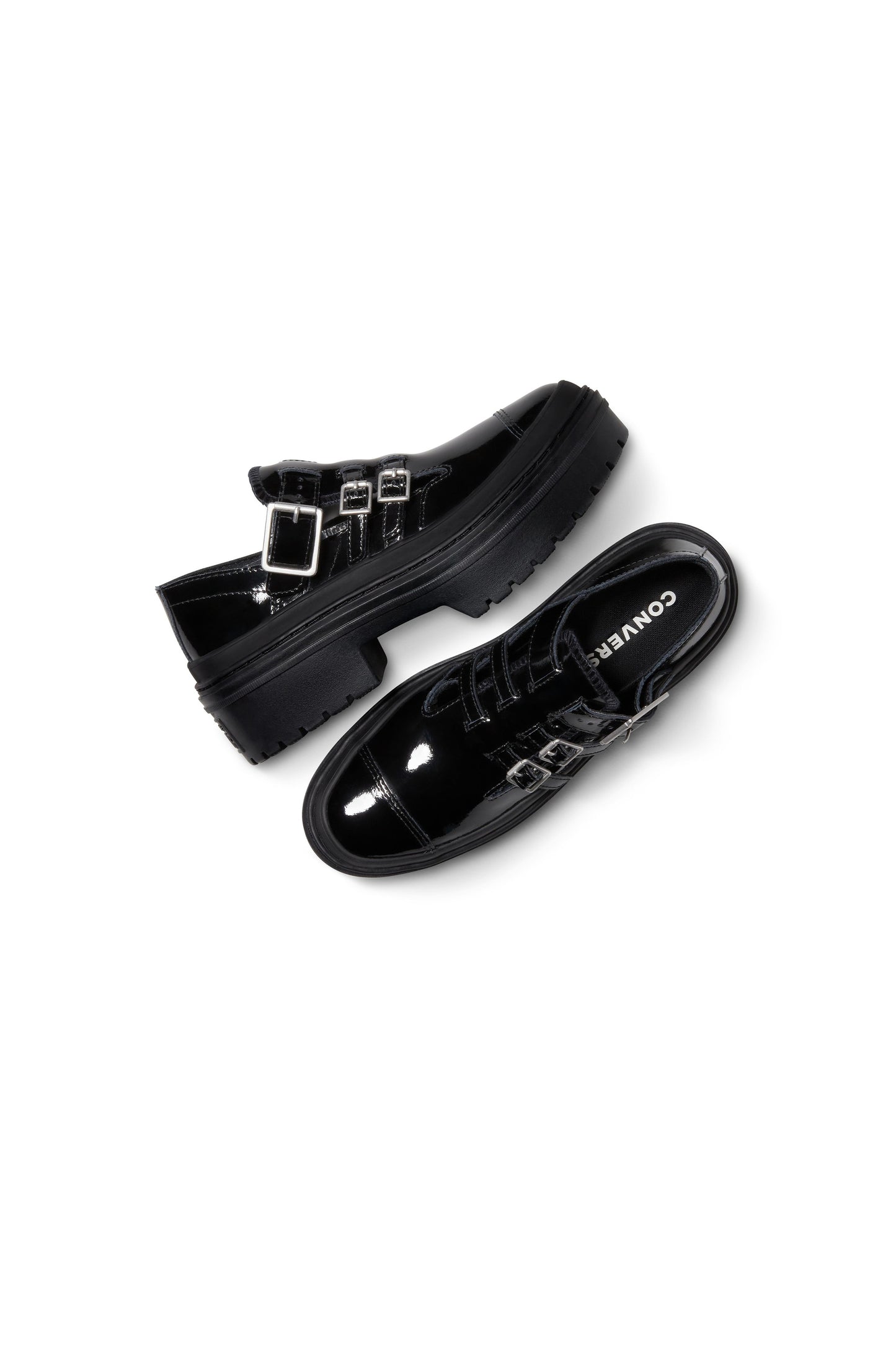 Chuck Taylor Lugged Heel Mary Jane Platform Black/Black/Egret