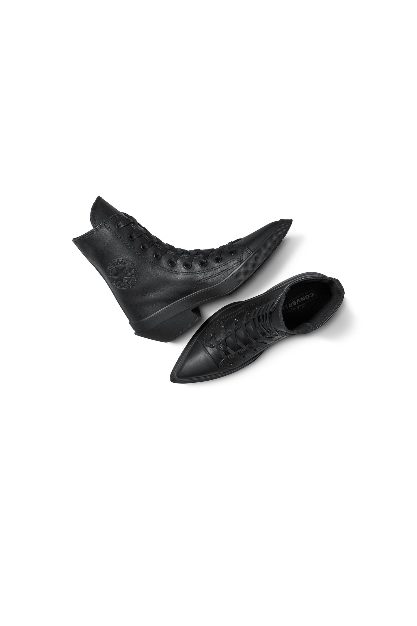Chuck Taylor 70 De Luxe Pointed Leather X-High Top Black
