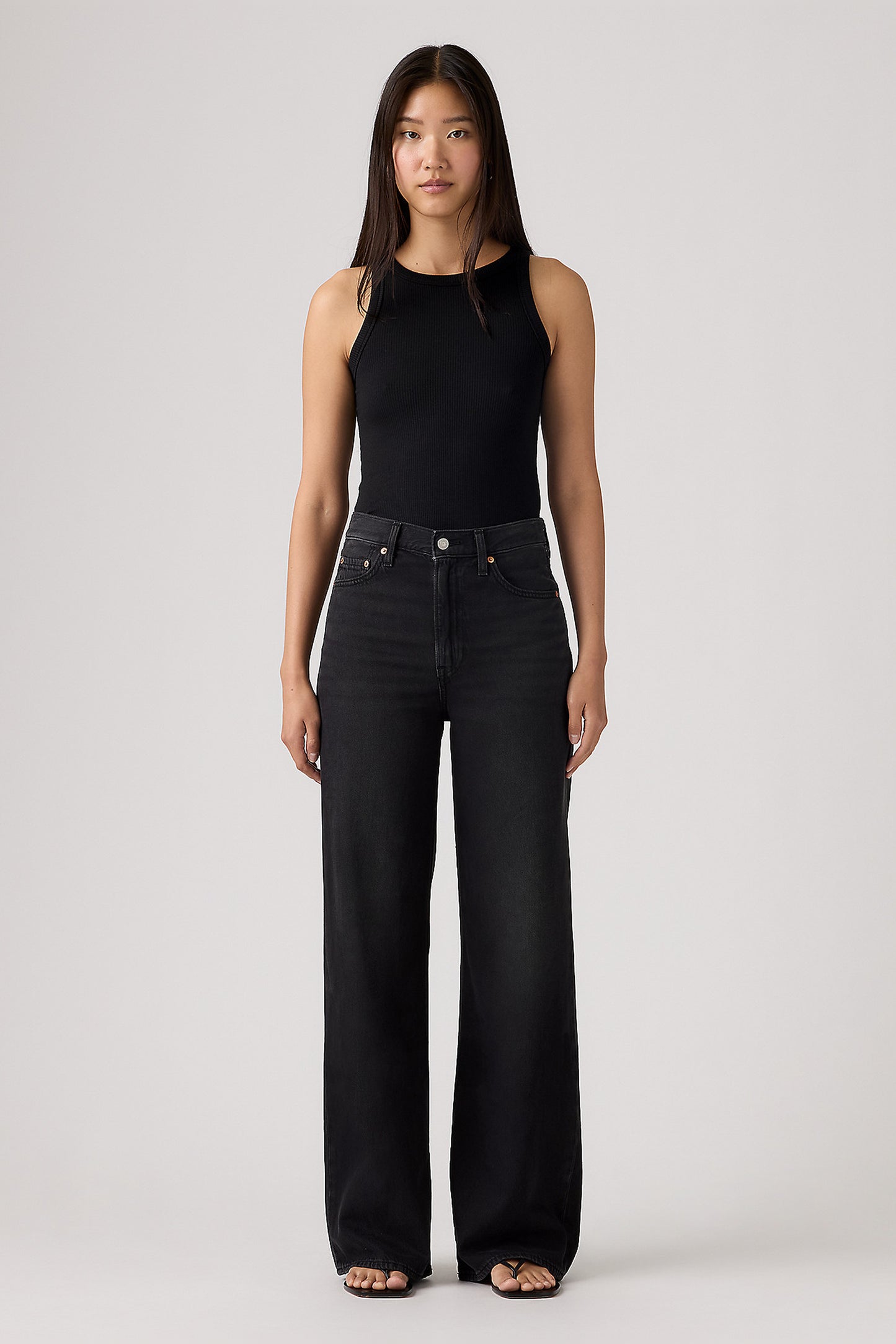 Ribcage Wide Leg Jeans None Your Business