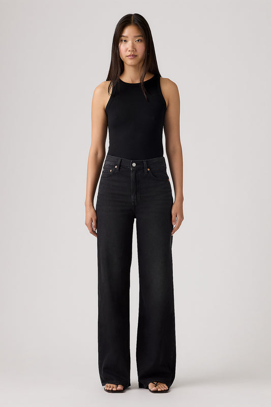 Ribcage Wide Leg Jeans None Your Business