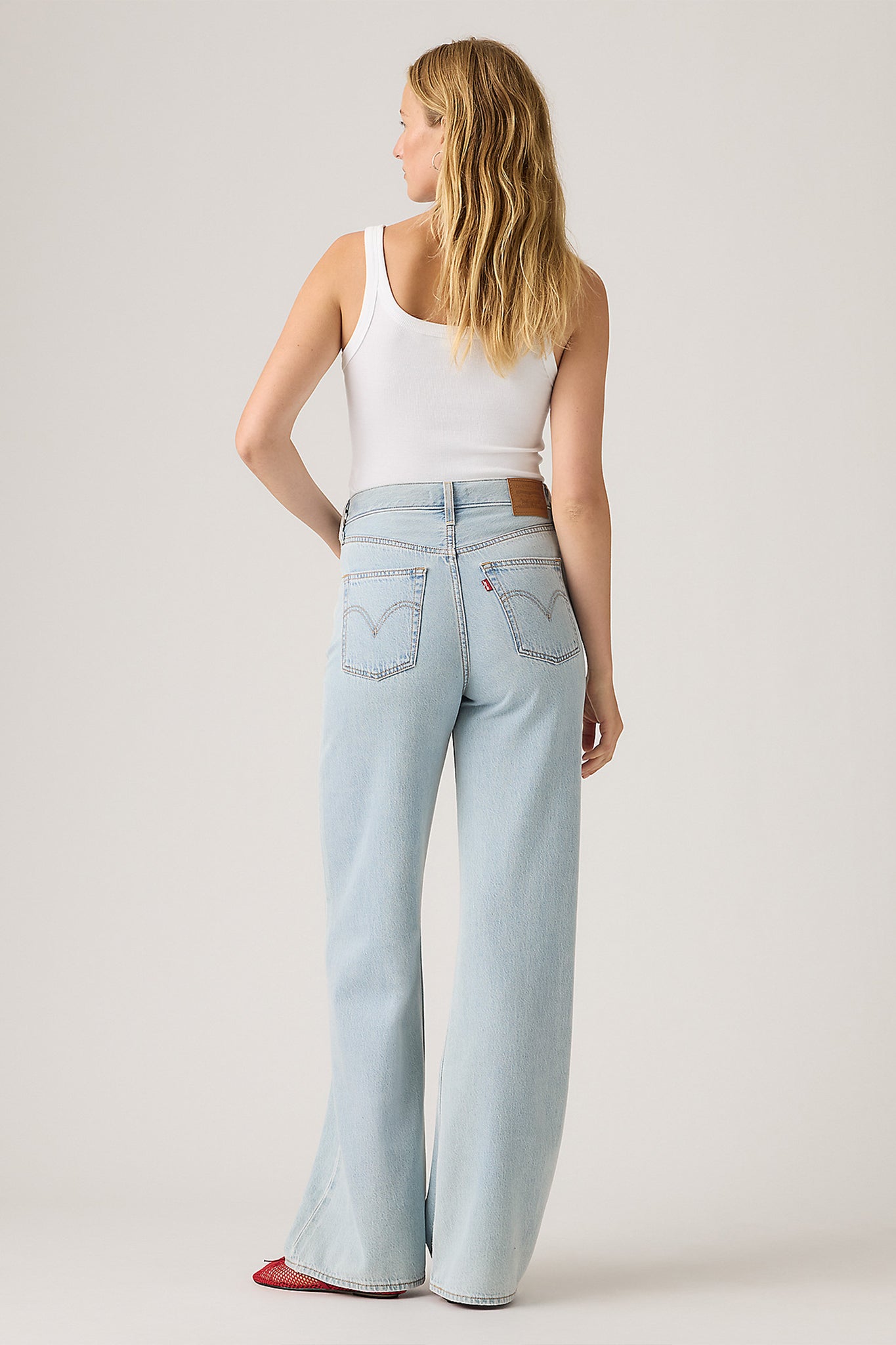 Ribcage Wide Leg Jeans Of Course Stone