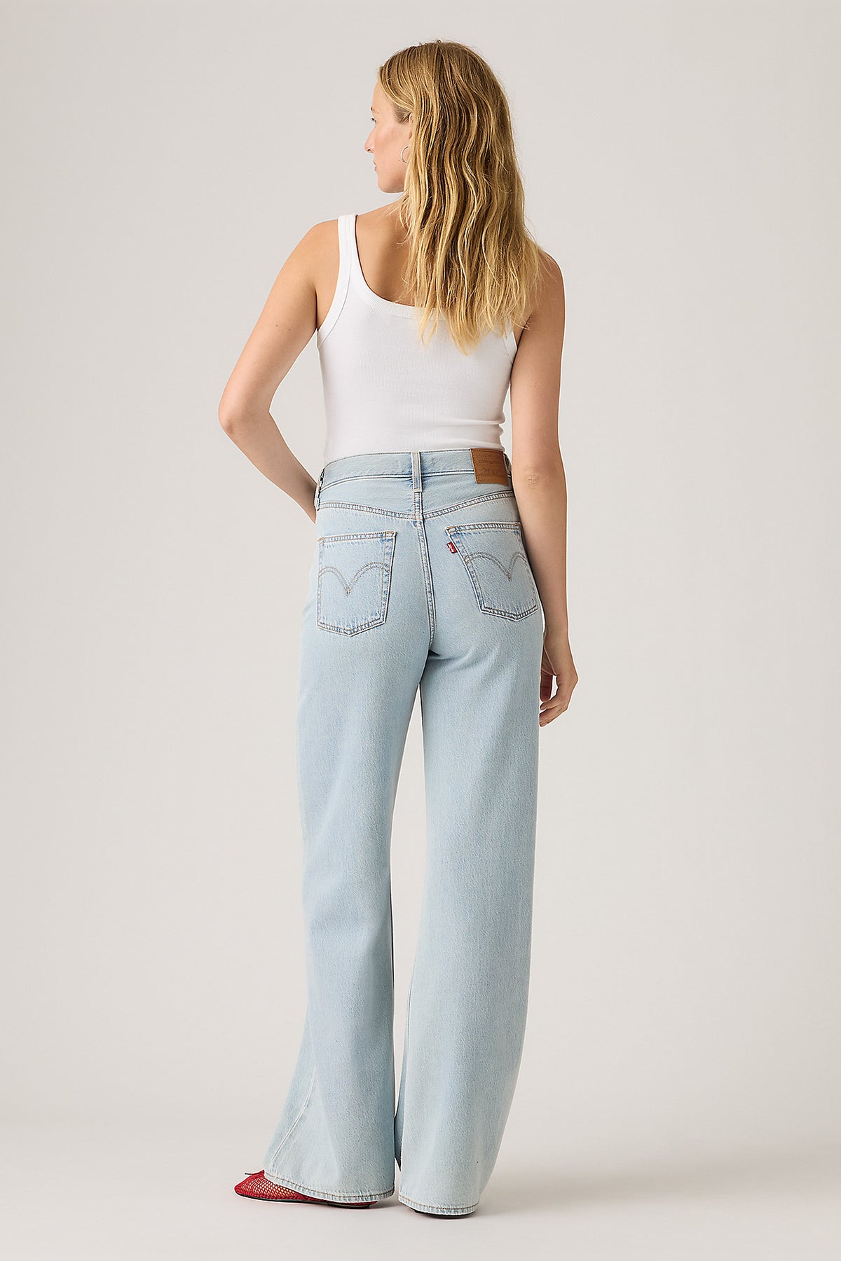 Ribcage Wide Leg Jeans Of Course Stone