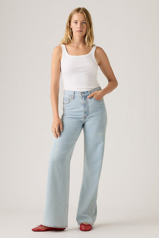 Ribcage Wide Leg Jeans Of Course Stone