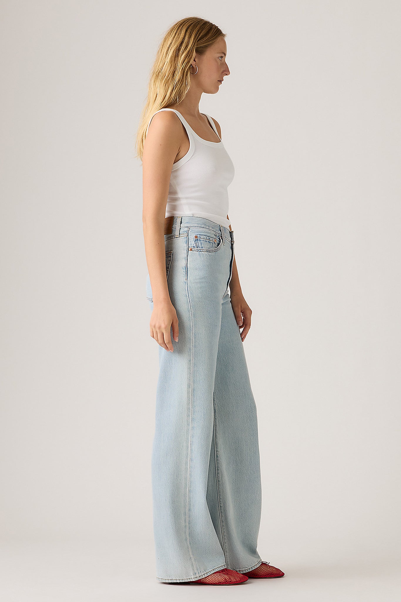 Ribcage Wide Leg Jeans Of Course Stone