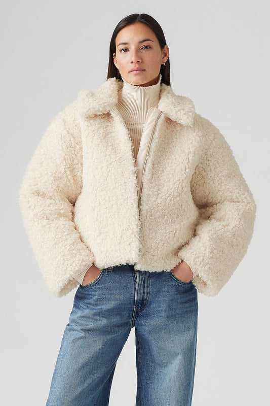 Kate Sherpa Jacket White Swan